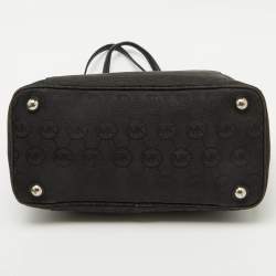 MICHAEL Michael Kors Black Signature Canvas and Leather Jet Set Tote
