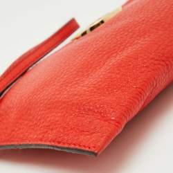MICHAEL Michael Kors Orange Leather Wristlet Clutch