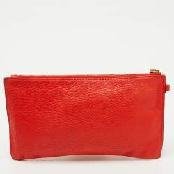 MICHAEL Michael Kors Orange Leather Wristlet Clutch