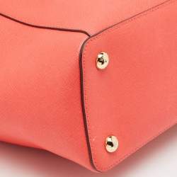 MICHAEL Michael Kors Red Saffiano Leather Large Top Zip Jet Set Tote