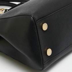 Pre Owned MICHAEL Michael Kors Black Leather Medium Sutton Tote