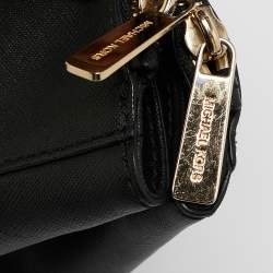 Pre Owned MICHAEL Michael Kors Black Leather Medium Sutton Tote