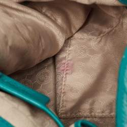 Pre Owned MICHAEL Michael Kors Green Leather North South Tote