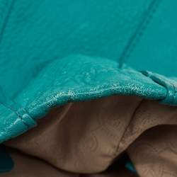 Pre Owned MICHAEL Michael Kors Green Leather North South Tote