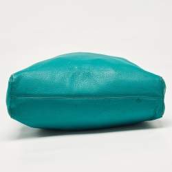 Pre Owned MICHAEL Michael Kors Green Leather North South Tote