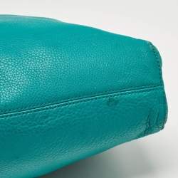 Pre Owned MICHAEL Michael Kors Green Leather North South Tote