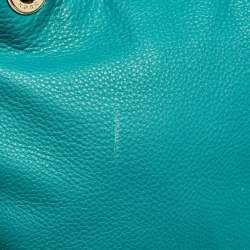 Pre Owned MICHAEL Michael Kors Green Leather North South Tote