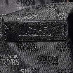 MICHAEL Michael Kors Black/Beige Signature Canvas and Leather Gansevoort Tote