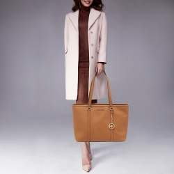 MICHAEL Michael Kors Brown Coated Canvas Large Sady Carryall Tote