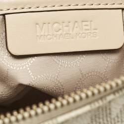 MICHAEL Michael Kors White Signature Coated Canvas Large Cindy Dome Bag
