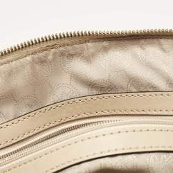 MICHAEL Michael Kors White Signature Coated Canvas Large Cindy Dome Bag