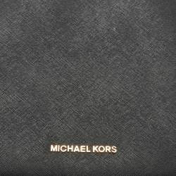 Pre Owned MICHAEL Michael Kors Black Saffiano Leather Portia Top Handle Bag