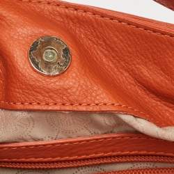 MICHAEL Michael Kors Orange Leather Chain Top Handle Bag
