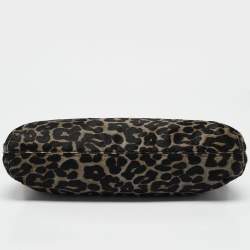 MICHAEL Michael Kors Black/Grey Leopard Print Calf Hair Berkley Clutch