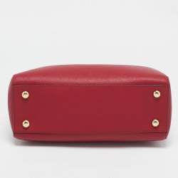 Pre Owned MICHAEL Michael Kors Red Leather Cynthia Tote