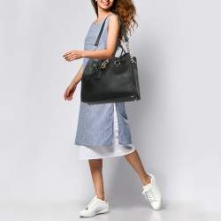 Pre Owned MICHAEL Michael Kors Black Leather Large North South Hamilton Tote