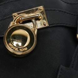 Pre Owned MICHAEL Michael Kors Black Leather Large North South Hamilton Tote