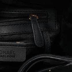 Pre Owned MICHAEL Michael Kors Black Leather Large North South Hamilton Tote