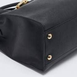 Pre Owned MICHAEL Michael Kors Black Leather Large North South Hamilton Tote