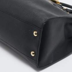 Pre Owned MICHAEL Michael Kors Black Leather Large North South Hamilton Tote