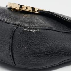 Pre Owned MICHAEL Michael Kors Black Leather Fulton Crossbody Bag