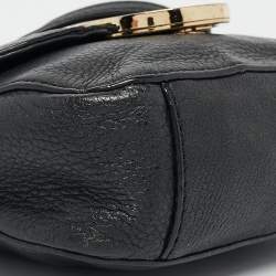 Pre Owned MICHAEL Michael Kors Black Leather Fulton Crossbody Bag