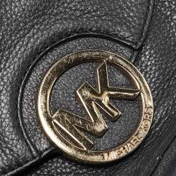Pre Owned MICHAEL Michael Kors Black Leather Fulton Crossbody Bag