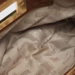 Pre Owned MICHAEL Michael Kors Brown Croc Embossed Leather Berkley Clutch