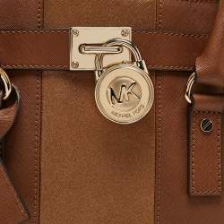 MICHAEL Michael Kors Brown Leather Medium Hamilton East West Tote