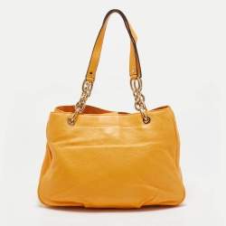 MICHAEL Michael Kors Dark Yellow Leather Fulton Chain Tote