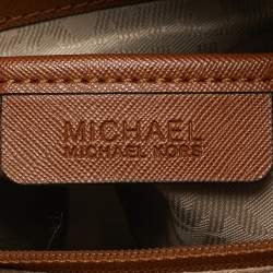 MICHAEL Michael Kors Off White Signature Coated Canvas  Jet Set Snap Pocket Tote