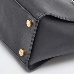 MICHAEL Michael Kors Black Saffiano Leather Large Selma Satchel