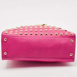 MICHAEL Michael Kors Pink Leather Large Studded North South Hamilton Tote