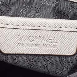 MICHAEL Michael Kors Grey/White Saffiano Leather Jet Set Tote