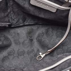 MICHAEL Michael Kors Grey/White Saffiano Leather Jet Set Tote