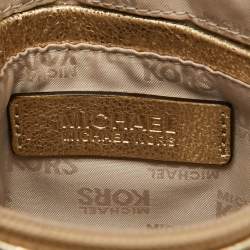 مملوكة مسبقًا MICHAEL Michael Kors Metallic Gold Leather Fulton Crossbody Bag