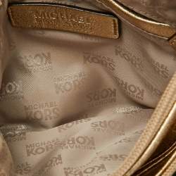 مملوكة مسبقًا MICHAEL Michael Kors Metallic Gold Leather Fulton Crossbody Bag