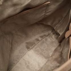 MICHAEL Michael Kors Beige/White Signature Coated Canvas Bedford Large Shoulder Bag