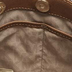 Pre Owned MICHAEL Michael Kors Brown Leather Small Cynthia Tote