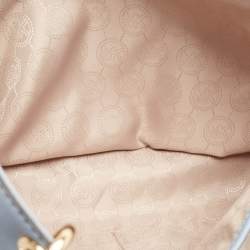 Pre Owned MICHAEL Michael Kors Light Blue Saffiano Leather Large Cynthia Tote