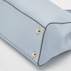 Pre Owned MICHAEL Michael Kors Light Blue Saffiano Leather Large Cynthia Tote