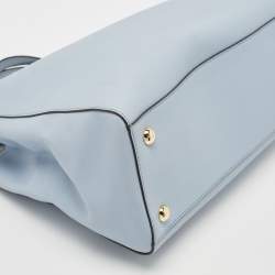 Pre Owned MICHAEL Michael Kors Light Blue Saffiano Leather Large Cynthia Tote