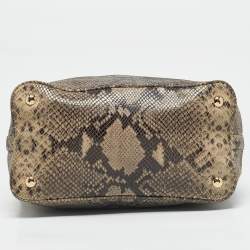 MICHAEL Michael Kors Beige Python Effect Suede Fulton Tote