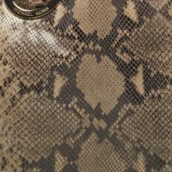 MICHAEL Michael Kors Beige Python Effect Suede Fulton Tote