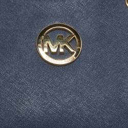 Pre Owned MICHAEL Michael Kors Navy Blue Saffiano Leather Jet Set Travel Chain Shoulder Bag