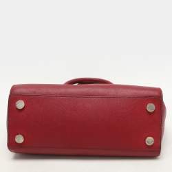 MICHAEL Michael Kors Red Blue Leather Medium Selma Satchel