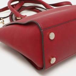 MICHAEL Michael Kors Red Blue Leather Medium Selma Satchel