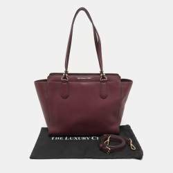 Pre Owned MICHAEL Michael Kors Burgundy Leather Dee Dee Convertible Tote