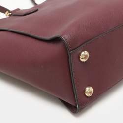 Pre Owned MICHAEL Michael Kors Burgundy Leather Dee Dee Convertible Tote