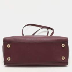 Pre Owned MICHAEL Michael Kors Burgundy Leather Dee Dee Convertible Tote